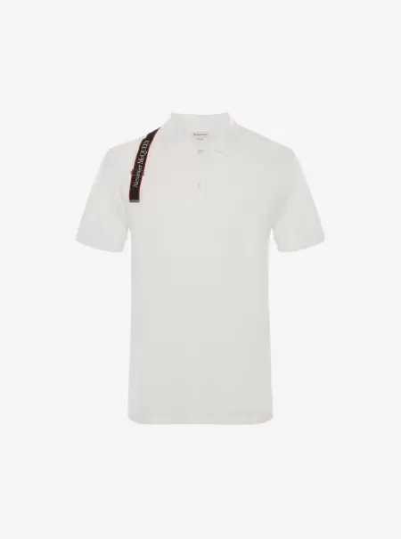 Weiss T-Shirts Und Sweatshirts Harness Polo Shirt Herren Alexander Mcqueen