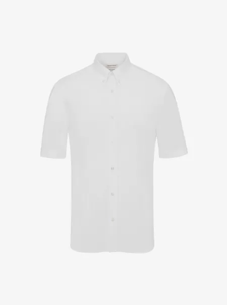 Herren Cotton Poplin Shirt Hemden Alexander Mcqueen Weiss